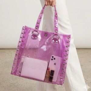 Hammitt Vintage Pink Transparent Tote Bag
